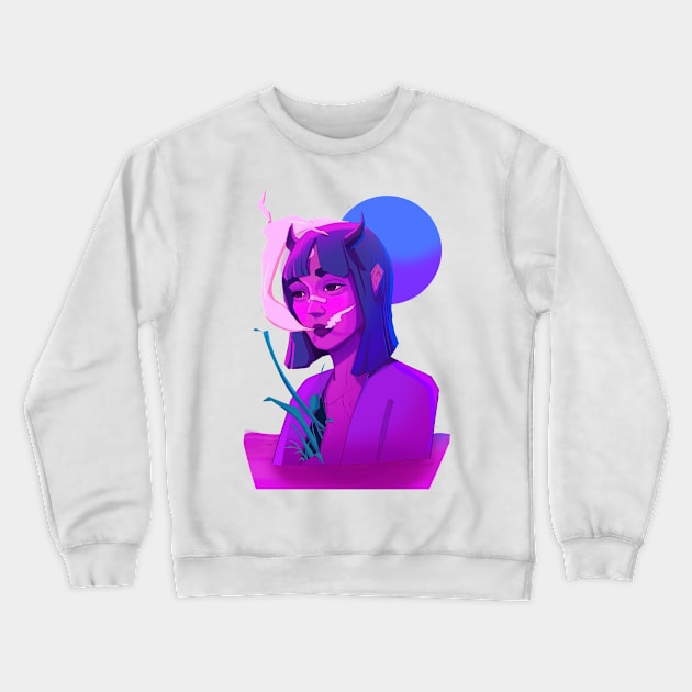 Devil Girl Crewneck Sweatshirt by draneses